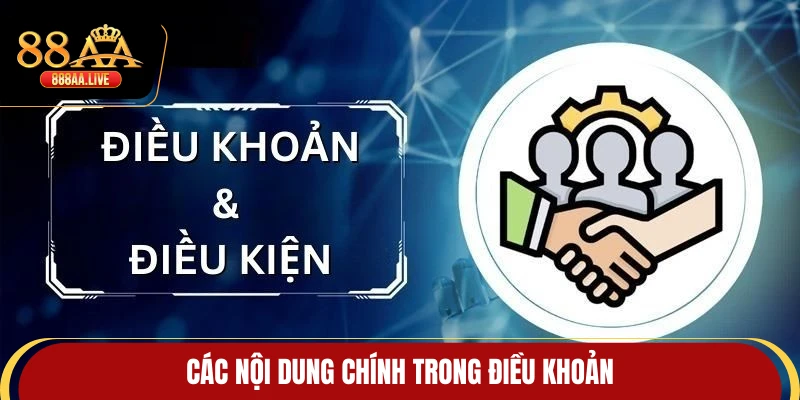 Các nội dung chính trong điều khoản