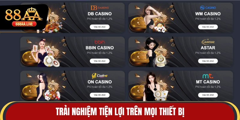 Trải nghiệm tiện lợi trên mọi thiết bị